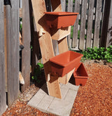 2 - Tier Vertical Cedar Ladder Planter for Patios and Balconies - Your One Stop Shop