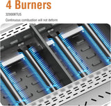 3 Burners Portable Propane Griddle，25 inch Stainless Steel Gas Grill，24,000 BTU Table Top Grill TG0130C - Your One Stop Shop