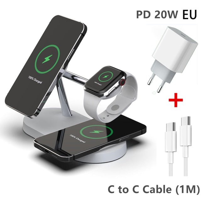 3 - in - 1 Wireless Magsafe Charger Stand - Your One Stop Shop