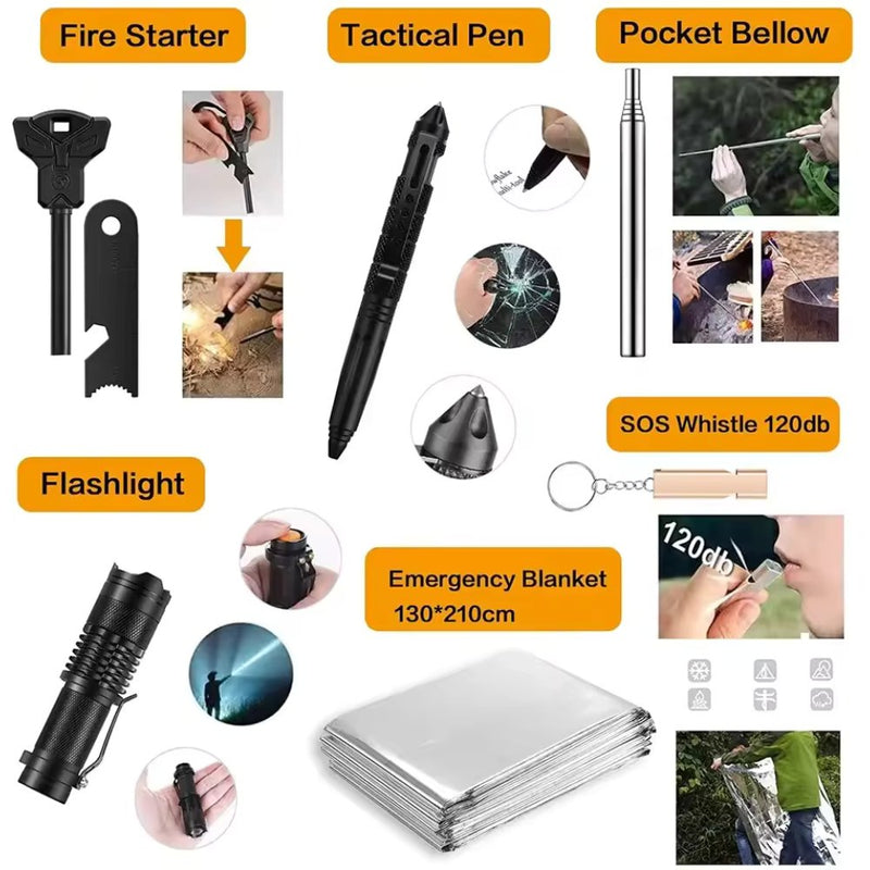31 Pieces in 1 Bag Survival Gear and Equipment - Your One Stop Shop