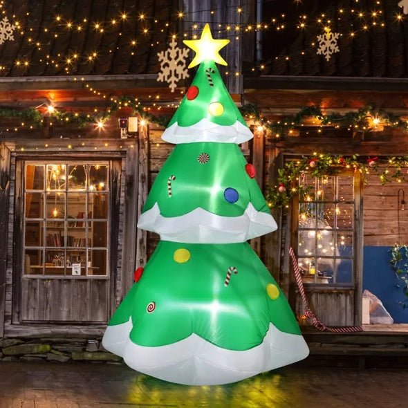 6.9 FT Lighted Christmas Inflatable Decoration, Inflatable Christmas Tree, Blow Up Yard Decorations With Built - in LED Lights For Holiday Party Front Yard Lawn Garden Decor - Your One Stop Shop
