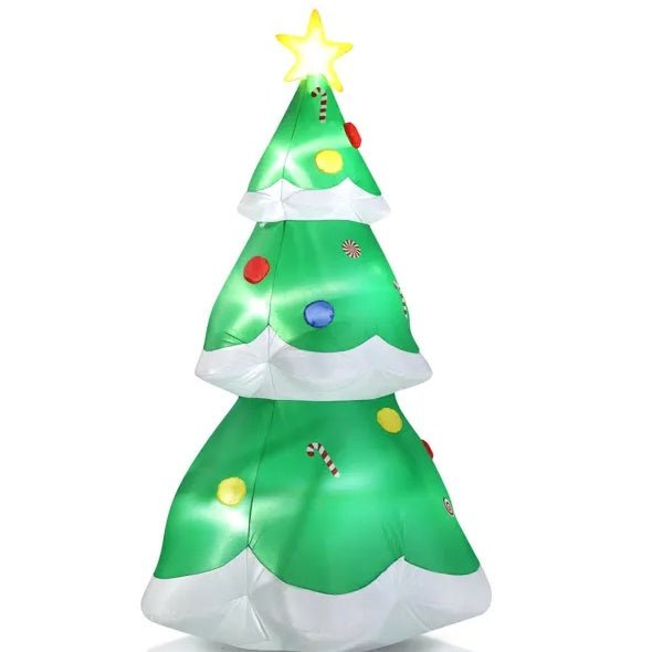 6.9 FT Lighted Christmas Inflatable Decoration, Inflatable Christmas Tree, Blow Up Yard Decorations With Built - in LED Lights For Holiday Party Front Yard Lawn Garden Decor - Your One Stop Shop