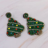 Beaded Holiday Tree Earrings - Your One Stop Shop