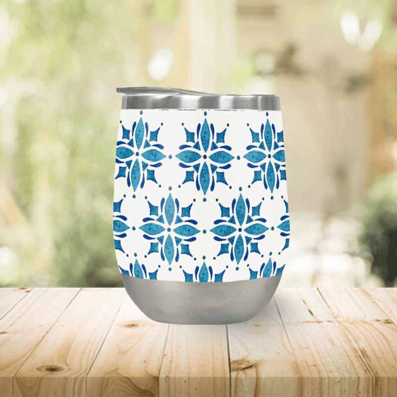 Blue Tile Wine Tumbler - Your One Stop Shop