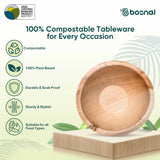 Bosnal - Palm Leaf Bowl, 6 inch, Round , 25 Pcs - Your One Stop Shop