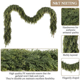 Christmas Pine Needle Garland Soft Rubber Feel Norfolk Pine Cypress Rattan - Your One Stop Shop