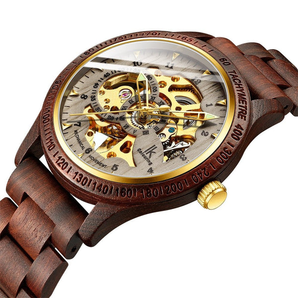 Classic Wooden Men's Mechanical Watch - Your One Stop Shop