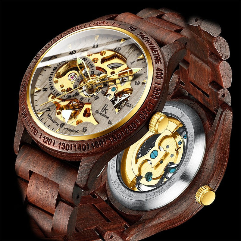 Classic Wooden Men's Mechanical Watch - Your One Stop Shop