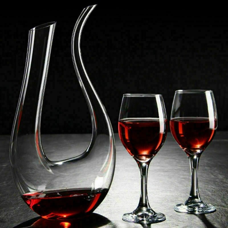Crystal U - shaped 1500ml Wine Decanter - Your One Stop Shop