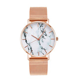 Fashion Rose Gold Mesh Band Creative Marble Female Wrist Watch Luxury Women Quartz Watches Gifts Relogio Feminino Drop Shipping - Your One Stop Shop