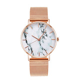 Fashion Rose Gold Mesh Band Creative Marble Female Wrist Watch Luxury Women Quartz Watches Gifts Relogio Feminino Drop Shipping - Your One Stop Shop
