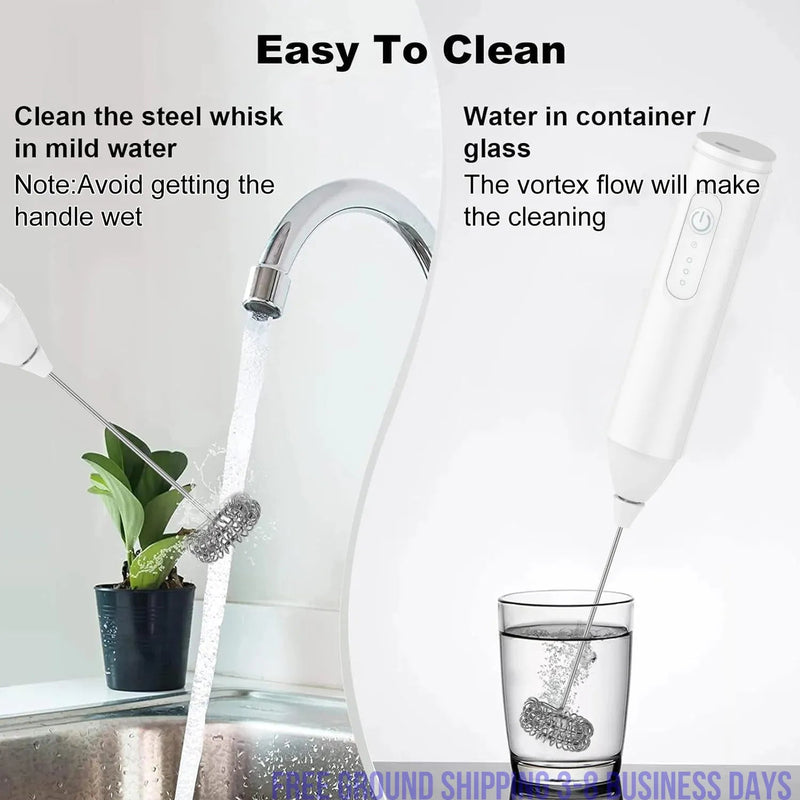 FrothMaster Min USB Rechargeable Coffee Whisker 3 Speeds Foam Maker Coffee Ships from USA - Your One Stop Shop