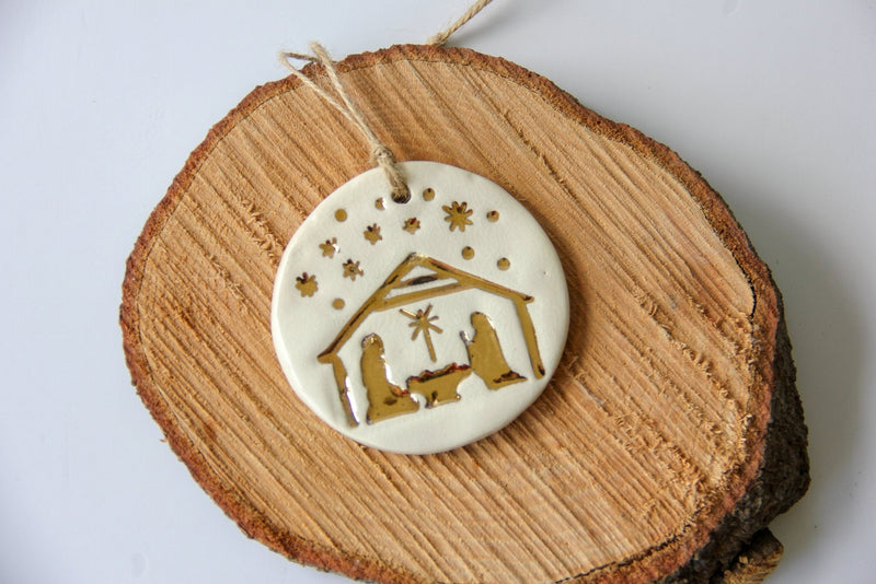 Gold Leaf Nativity Ornament - Your One Stop Shop