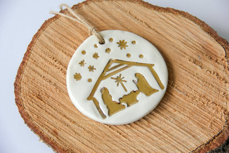Gold Leaf Nativity Ornament - Your One Stop Shop
