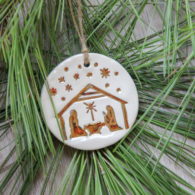 Gold Leaf Nativity Ornament - Your One Stop Shop