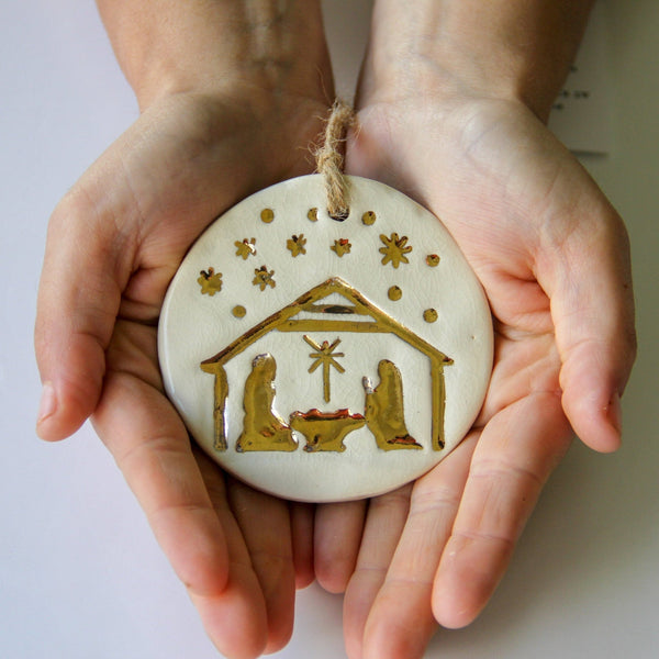 Gold Leaf Nativity Ornament - Your One Stop Shop