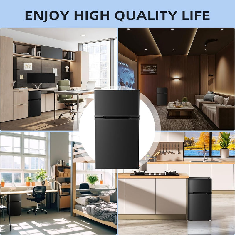 Kismile 3.2 Cu.Ft,Mini Refrigerator with Freezer F5887 - Your One Stop Shop