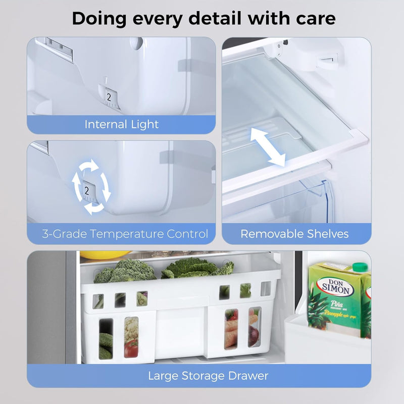 Kismile 3.2 Cu.Ft,Mini Refrigerator with Freezer F5887 - Your One Stop Shop