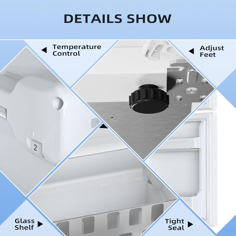 Kismile 3.2 Cu.Ft,Mini Refrigerator with Freezer F5887 - Your One Stop Shop