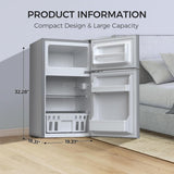 Kismile 3.2 Cu.Ft,Mini Refrigerator with Freezer F5887 - Your One Stop Shop