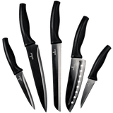 Kitchen Knife Set - Black Handle | Black Blade - Your One Stop Shop