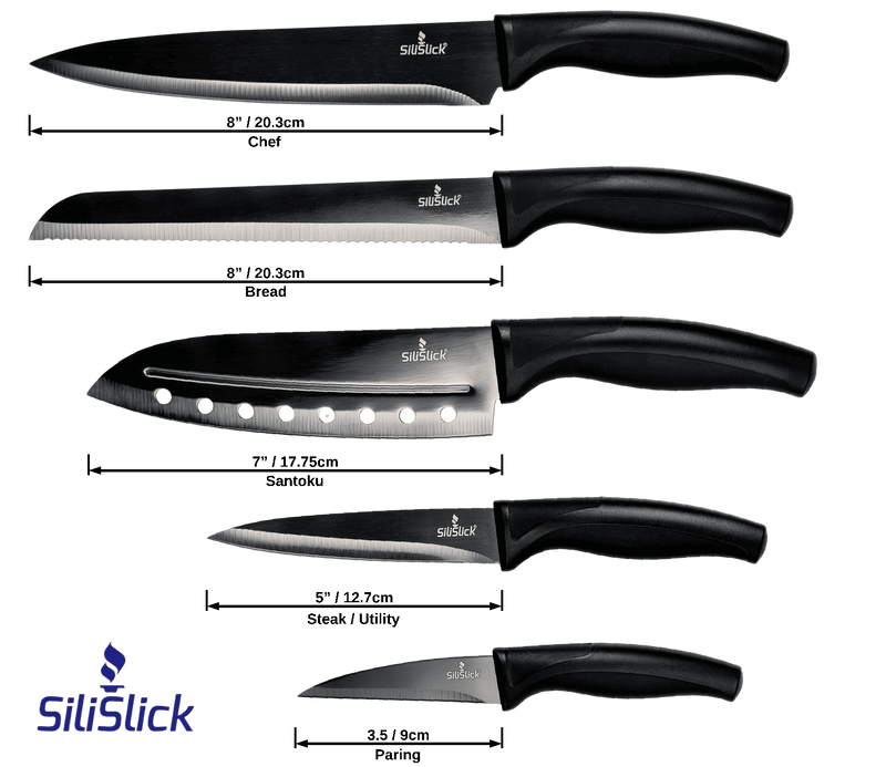 Kitchen Knife Set - Black Handle | Black Blade - Your One Stop Shop