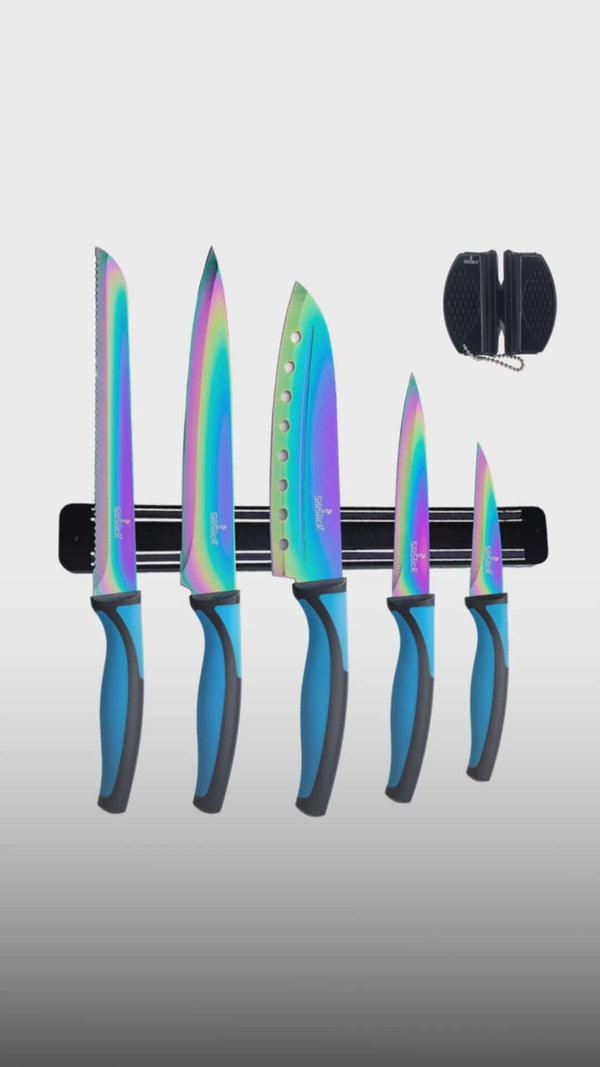 Kitchen Knife Set - Titanium Coated Blades - Your One Stop Shop
