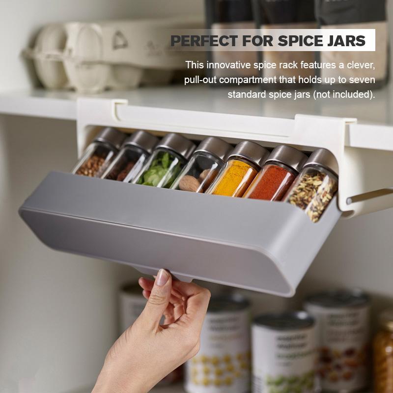 Kitchen Self - Adhesive Wall - Mounted Spice Organizer - Your One Stop Shop