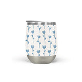 Light Blue Flower Wine Tumbler - Your One Stop Shop