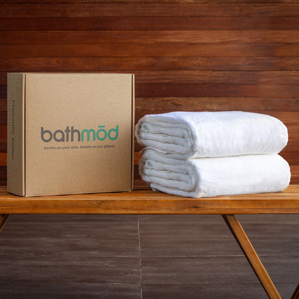Luxury Organic Bath Sheets Two Pack - GOTS Certified, Soft, Eco - Friendly - Your One Stop Shop