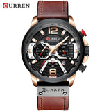 Military Leather Chronograph Wristwatch - Your One Stop Shop