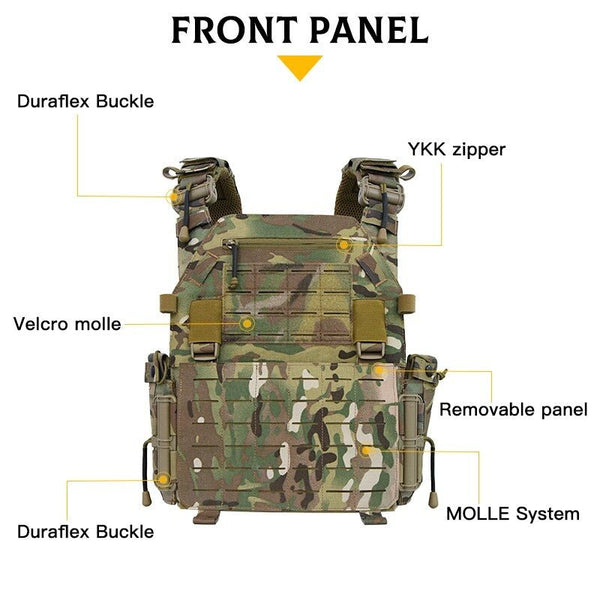 MUCITUP MUCTAC Gen 2 Plate Carrier 1050D Nylon Laser Cut MOLLE Quick Release - Your One Stop Shop