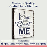 Philippians 4:13 - I Can Do All Things Through Christ Faith Sign II - Your One Stop Shop