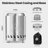 Portable Outdoor Fire Pit with Stand, Low Smoke Burning Tabletop Fire Pit Fuel - Your One Stop Shop