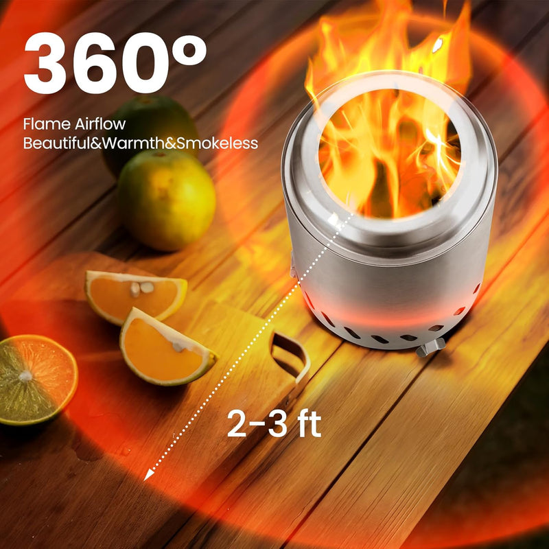 Portable Outdoor Fire Pit with Stand, Low Smoke Burning Tabletop Fire Pit Fuel - Your One Stop Shop