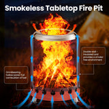 Portable Outdoor Fire Pit with Stand, Low Smoke Burning Tabletop Fire Pit Fuel - Your One Stop Shop