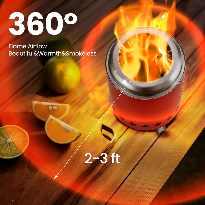 Portable Outdoor Fire Pit with Stand, Low Smoke Burning Tabletop Fire Pit Fuel - Your One Stop Shop