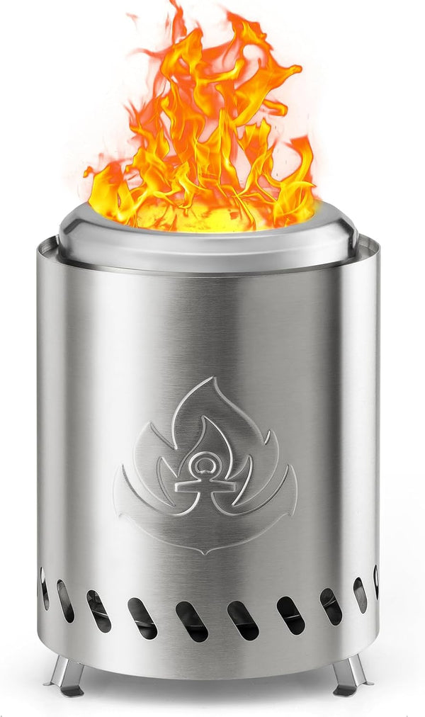 Portable Outdoor Fire Pit with Stand, Low Smoke Burning Tabletop Fire Pit Fuel - Your One Stop Shop