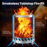Portable Outdoor Fire Pit with Stand, Low Smoke Burning Tabletop Fire Pit Fuel - Your One Stop Shop