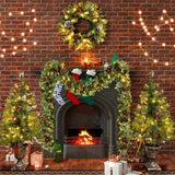 Pre - lit Christmas Tree Artificial Christmas 4 - piece Set - Your One Stop Shop