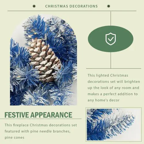 Pre - lit Christmas Tree Artificial Christmas 4 - piece Set - Your One Stop Shop