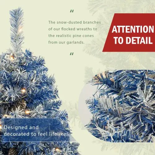 Pre - lit Christmas Tree Artificial Christmas 4 - piece Set - Your One Stop Shop