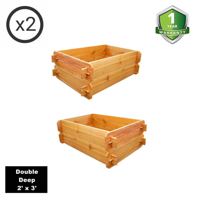 SET OF 2 Timberlane Gardens Easy Raised Garden Bed Kits Double. Deep. Select Cedar. Mortise & Tenon. 2' W x 3' L - Your One Stop Shop