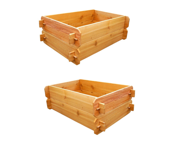 SET OF 2 Timberlane Gardens Easy Raised Garden Bed Kits Double. Deep. Select Cedar. Mortise & Tenon. 2' W x 3' L - Your One Stop Shop