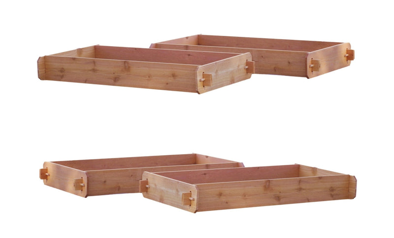 SET OF 2 Timberlane Gardens Easy Raised Garden Bed Kits. Double Deep. Select Cedar. Mortise & Tenon. 2' W x 4' L - Your One Stop Shop