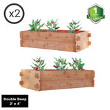 SET OF 2 Timberlane Gardens Easy Raised Garden Bed Kits. Double Deep. Select Cedar. Mortise & Tenon. 2' W x 4' L - Your One Stop Shop