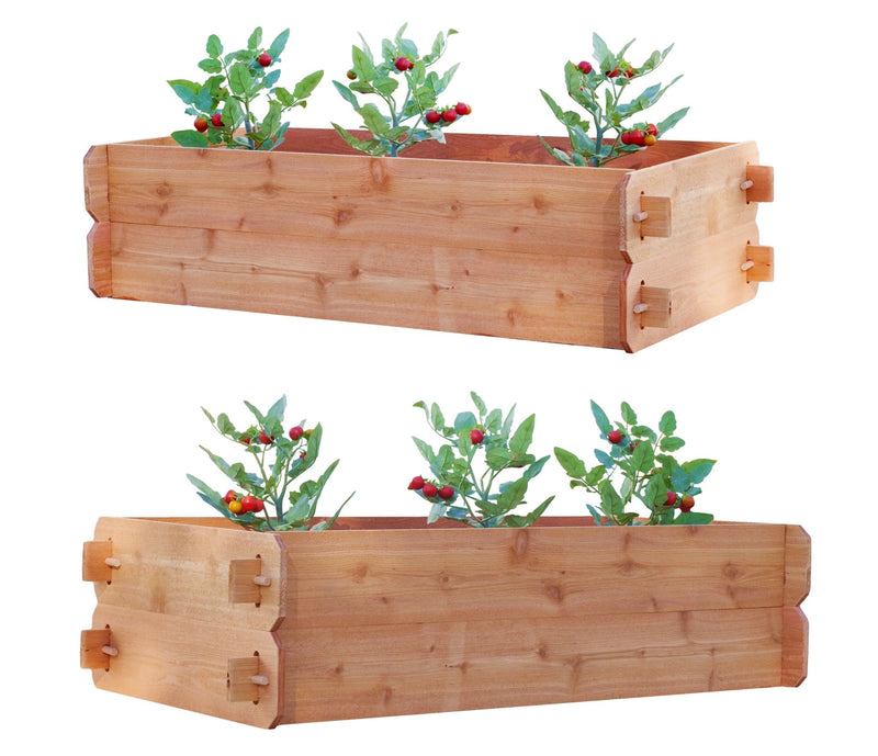 SET OF 2 Timberlane Gardens Easy Raised Garden Bed Kits. Double Deep. Select Cedar. Mortise & Tenon. 2' W x 4' L - Your One Stop Shop
