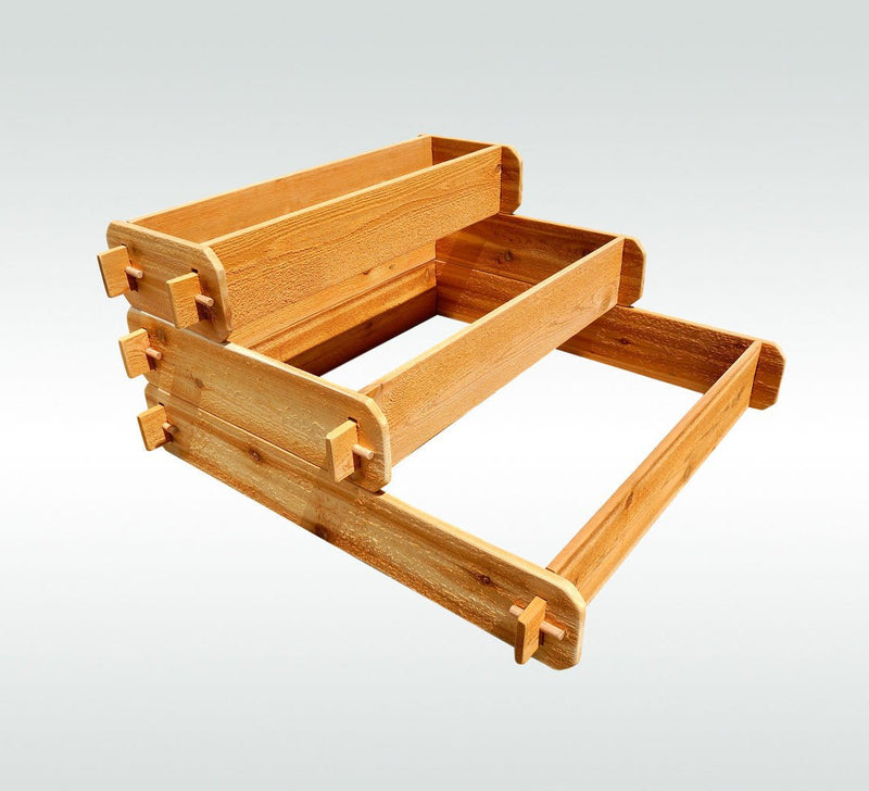 Timberlane Gardens Raised Garden Bed Kit 3 Tiered (1x3 2x3 3x3) Select Cedar Elevated Planter - Your One Stop Shop