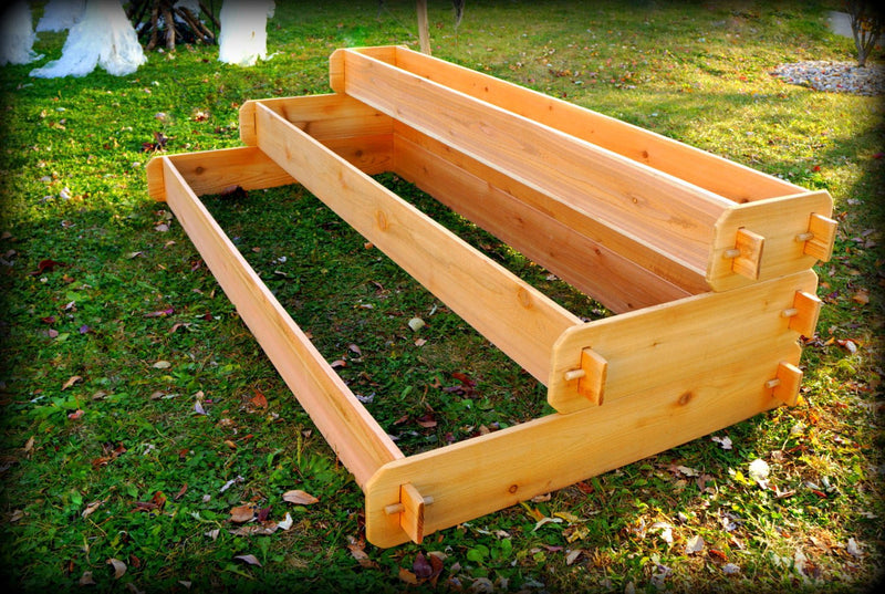 Timberlane Gardens Raised Garden Bed Kit Large 3 Tiered (1x6 2x6 3x6) Select Cedar Elevated Planter - Your One Stop Shop