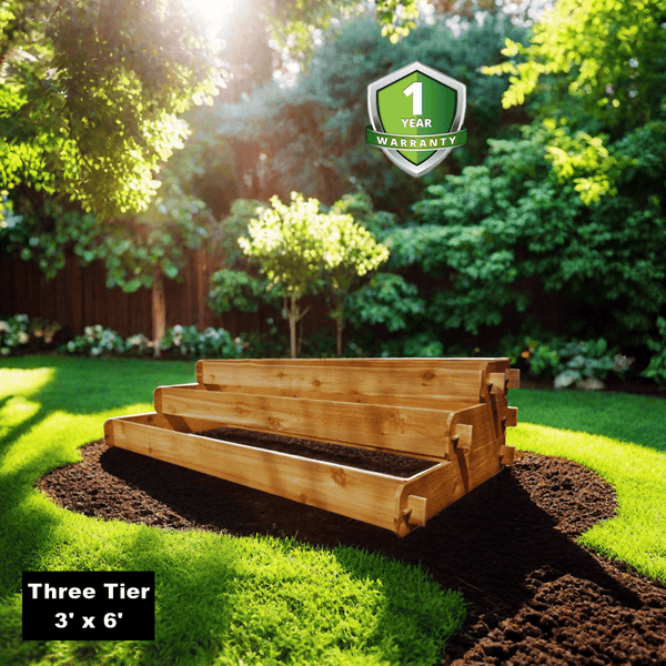 Timberlane Gardens Raised Garden Bed Kit Large 3 Tiered (1x6 2x6 3x6) Select Cedar Elevated Planter - Your One Stop Shop